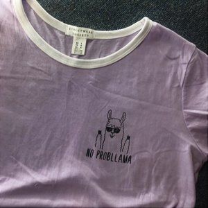 purple llama animal t shirt